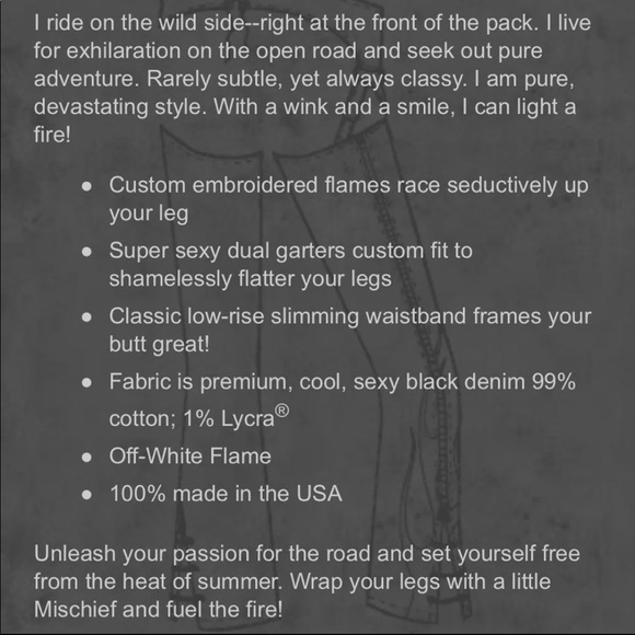 Women’s Denim Motorcycle Chaps - Picture 5 of 7